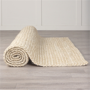 Mercana Milo 9 X 12 Camel Color Woven Hemp Area Rug in Yellow