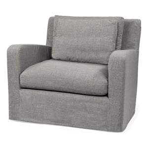 Mercana Denly Iii Flint Gray Slipcover Upholstered Arm Chair