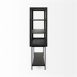 Mercana Arelius Dark Brown Wood W/ Black Metal Base Display Cabinet