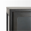 Mercana Arelius Dark Brown Wood W/ Black Metal Base Display Cabinet