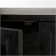 Mercana Arelius Dark Brown Wood W/ Black Metal Base Display Cabinet