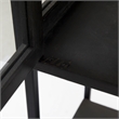 Mercana Arelius Dark Brown Wood W/ Black Metal Base Display Cabinet