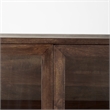 Mercana Arelius Medium Brown Wood W/ Black Metal Base Display Cabinet