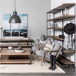 Mercana Trey Iv Medium Brown Wood And Iron Five Tray Shelf Shelving Unit