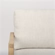 Mercana Raeleigh Cream Fabric W/Light Brown Wood Accent Chair