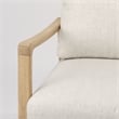 Mercana Raeleigh Cream Fabric W/Light Brown Wood Accent Chair