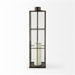 Mercana Grimwig Large 8L X 8W X 31H Lantern W/Sheet Base Without Bevel in Gold