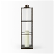 Mercana Grimwig Large 8L X 8W X 31H Lantern W/Sheet Base Without Bevel in Gold