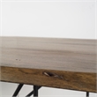 Papillion II Rectangular Natural Wood Top Black Iron Base Dining Table