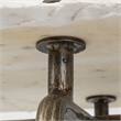 Pinera III 49L x 17W White Marble Top Gold-Toned Iron Base Console Table