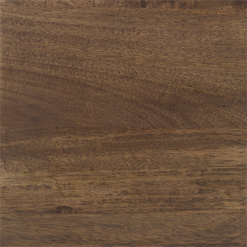 Arelius 20L x 18W x 26H  Medium Brown Wood W/ Black Metal Frame End/Side Table