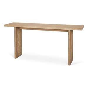 Mercana Grier 65&quot Light Brown Solid Wood w/ Cane Console Table