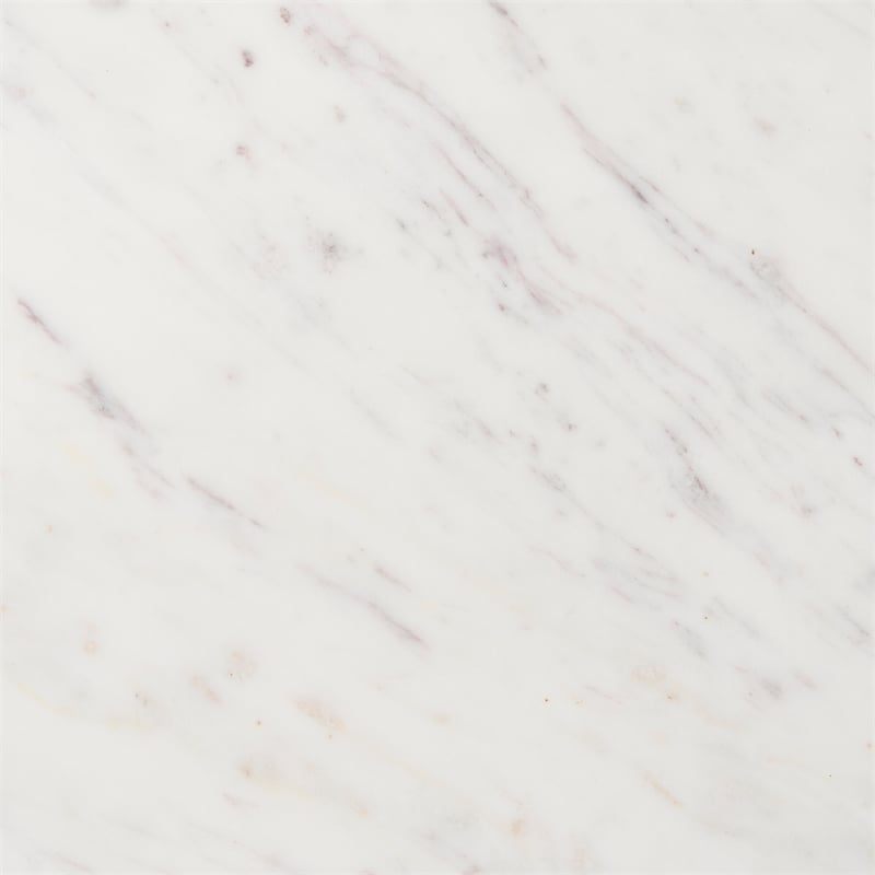 Bianca Light Brown Wood w/ Round Marble Top Coffee Table