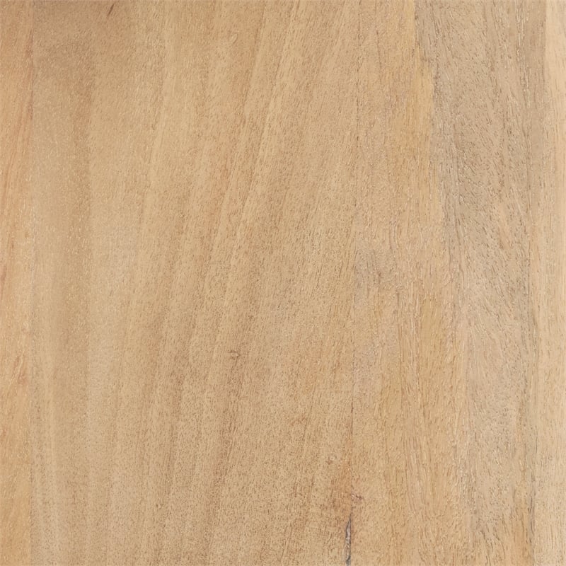 Bianca Light Brown Wood w/ Round Marble Top Coffee Table