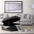 Mercana Arreto Solid Wood Hexagonal Storage Coffee Table in Black