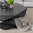 Mercana Arreto Solid Wood Hexagonal Storage Coffee Table in Black