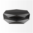 Mercana Arreto Solid Wood Hexagonal Storage Coffee Table in Black