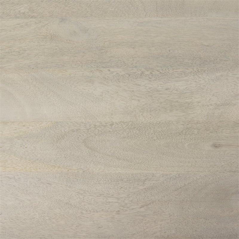 Mercana Arreto Natural Solid Wood Hexagonal Storage Coffee Table in White