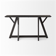 Jennings 54.0L x 16.0W x 29.5H Dark Brown Wood Console Table