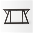 Jennings 54.0L x 16.0W x 29.5H Dark Brown Wood Console Table