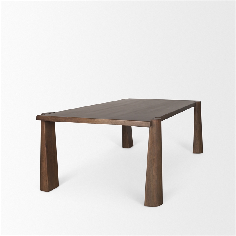 Mercana Tammar Rectangular Brown Wood w/Tapered Legs Dining Table