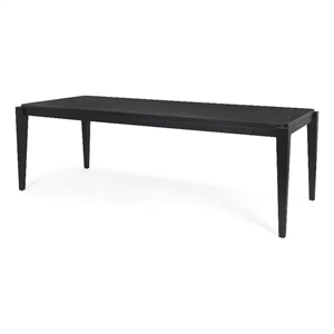 Teva Black Wood Rectangular 92&quot Dining Table