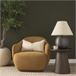 Mercana Furniture Takoda Wood Tapered Drum Accent Table in Dark Brown