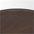 Mercana Furniture Takoda Wood Tapered Drum Accent Table in Dark Brown