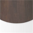 Mercana Furniture Takoda Wood Tapered Drum Accent Table in Dark Brown