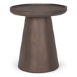 Mercana Furniture Takoda Wood Tapered Drum Accent Table in Dark Brown