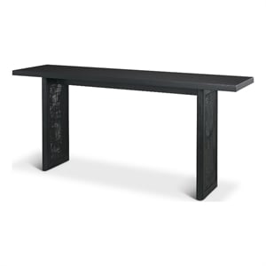 Grier 65&quot Black Wood w/ Black Cane Console Table