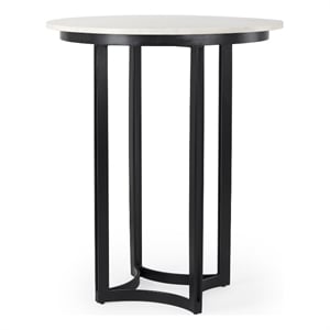 Tanner Marble & Matte Black Bistro Table