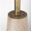 Maxwell Round Light Wood Tabletop Gold Metal Accent Pedestal Bistro Table