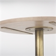 Maxwell Round Light Wood Tabletop Gold Metal Accent Pedestal Bistro Table