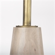 Maxwell Round Light Wood Tabletop Gold Metal Accent Pedestal Bistro Table