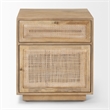 Grier Light Brown Wood w/ Cane End Table