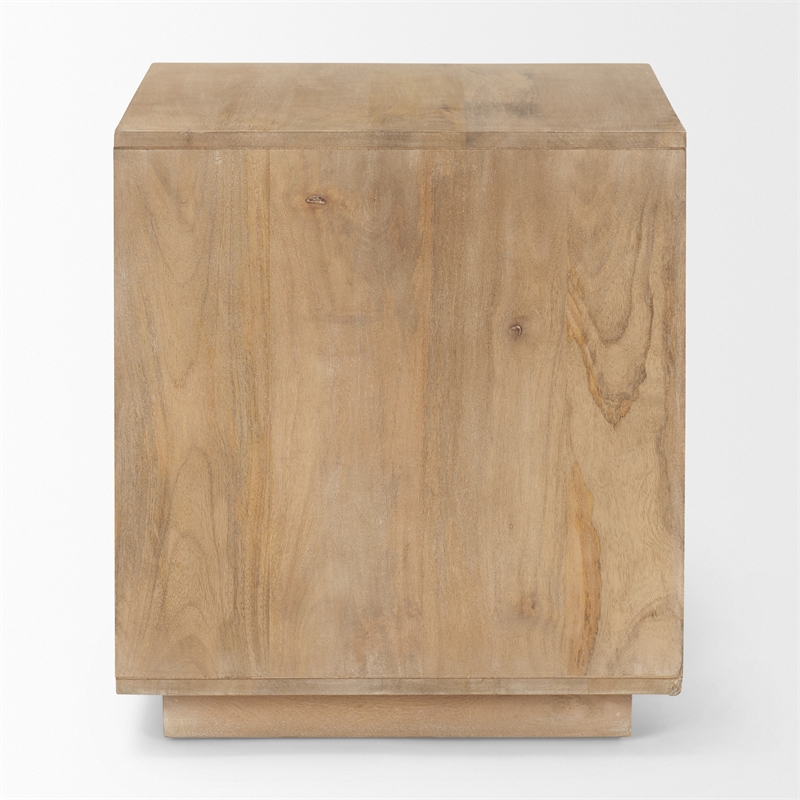 Grier Light Brown Wood w/ Cane End Table