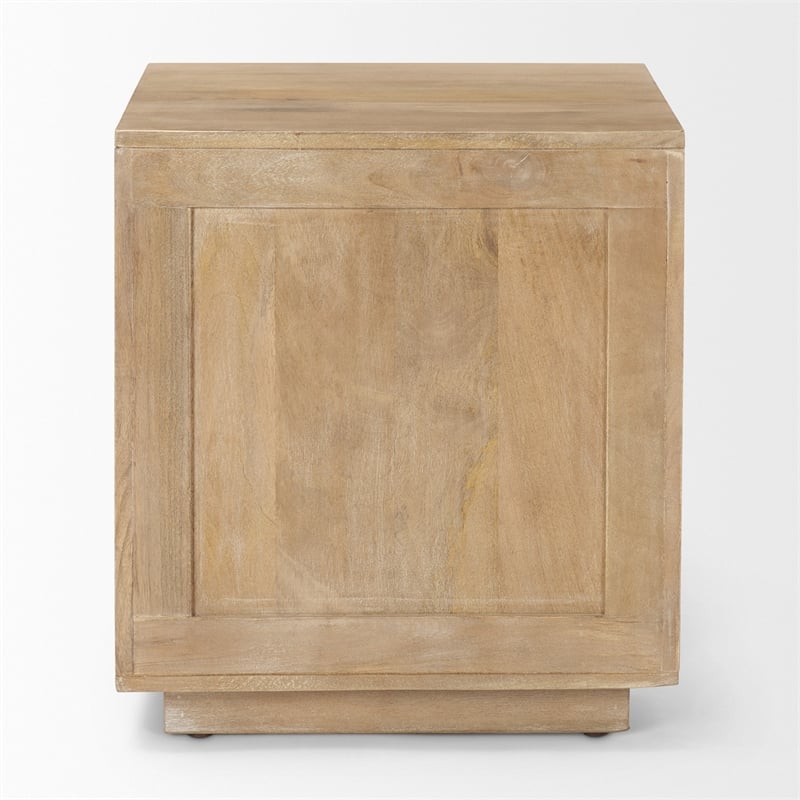 Grier Light Brown Wood w/ Cane End Table