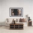 Wilton Brown Wood w/ 12 Black Metal Drawers Coffee Table