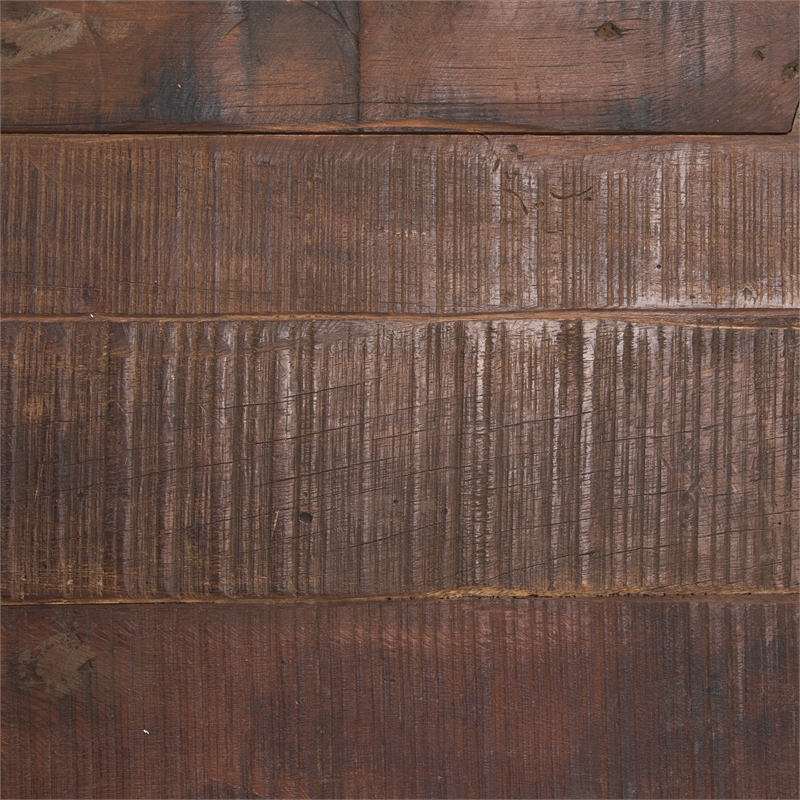 Wilton Brown Wood w/ 12 Black Metal Drawers Coffee Table