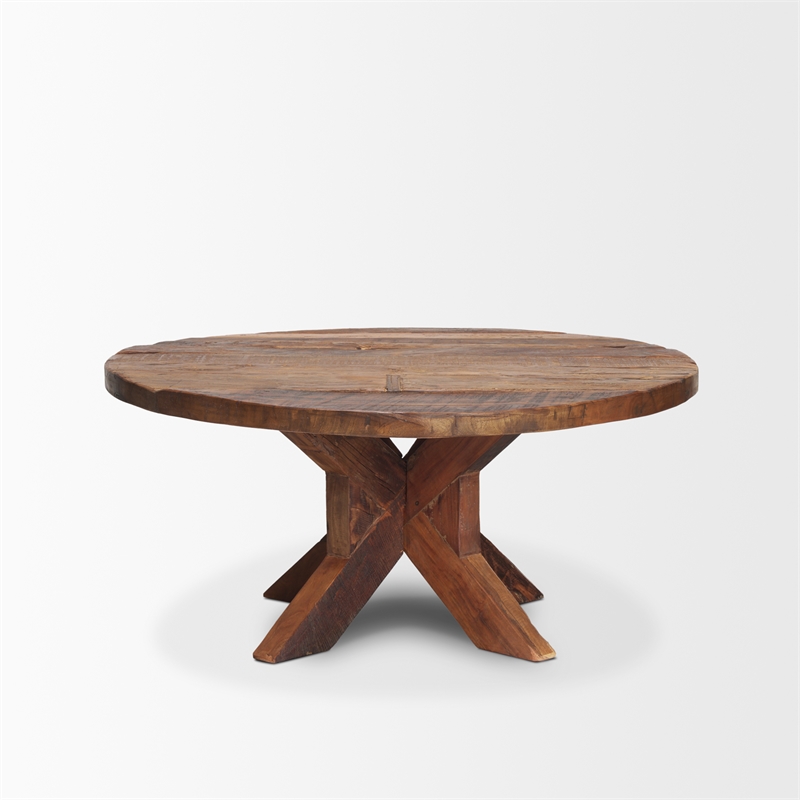 Mercana Heidi Wood Coffee Table in Reclaimed Brown