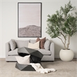 Mercana Arreto Hexagonal Hinged Solid Wood Top and Base Coffee Table in Black
