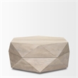 Mercana Arreto Hexagonal Hinged Solid Wood Top and Base Coffee Table in White