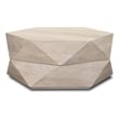 Mercana Arreto Hexagonal Hinged Solid Wood Top and Base Coffee Table in White