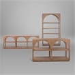 Bela Large Medium Brown Wood Arched Console Table