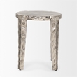 Randy Textured Silver Nickel Cast Aluminum Metal Accent Table