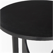 Sobi Textured Matte Black Round Metal Accent Table