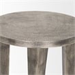 Maggie Textured Silver Nickel Cast Aluminum Metal Accent Table