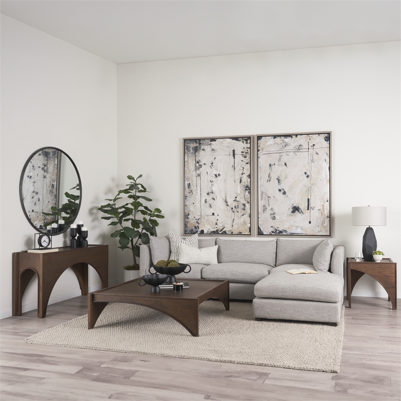 Laraya Medium Brown Wood w/ Arches End Table