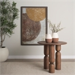 Mercana Sonel Pedestal Medium Dark Brown Acacia Wood Foyer Table